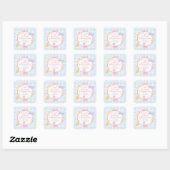 De zomer dat ik vijf werd Kust 5e verjaardag Vierkante Sticker (Vel)