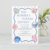 De zomer dat ik zestien werd 16e verjaardag kaart (Staand voorkant)