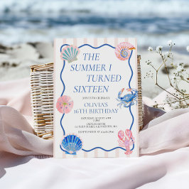 De zomer dat ik zestien werd 16e verjaardag kaart