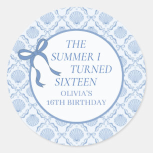 De zomer dat ik zestien werd 16e verjaardag ronde sticker