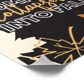 De zomer die in Herfst herfst citeert zwarte Ver w Poster (Hoek)