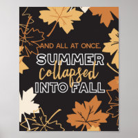 De zomer die in Herfst herfst citeert zwarte Ver w