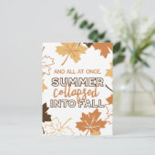 De zomer die in Herfst najaar wordt samengevouwen  Briefkaart (Staand voorkant)