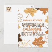 De zomer die in Herfst najaar wordt samengevouwen  Briefkaart (Voorkant / Achterkant)