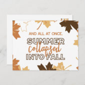 De zomer die in Herfst najaar wordt samengevouwen  Briefkaart (Voorkant / Achterkant)