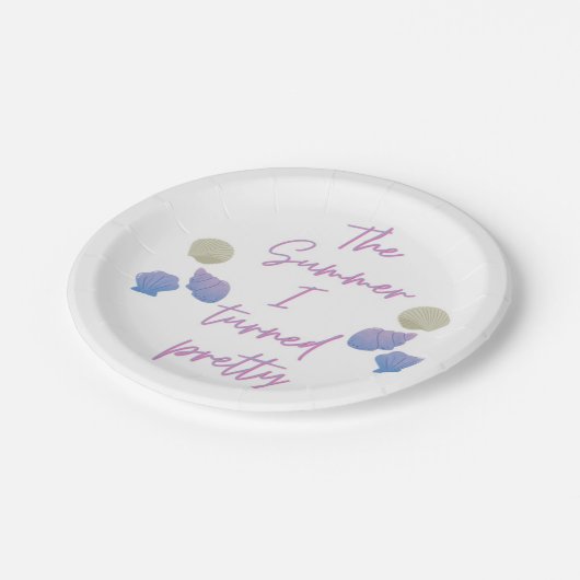 De zomer draaide ik  feestartikelen papieren bordje (Gekanteld)