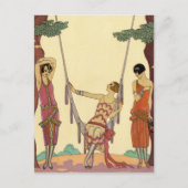 De zomer in Frankrijk Art Deco Briefkaart (Voorkant)