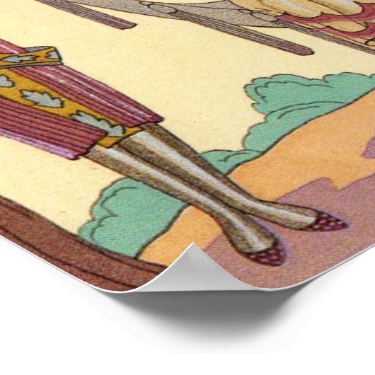 De zomer in Frankrijk Art Deco Poster (Hoek)