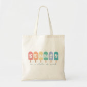 De zomer is een gemoedstoestand - Ice Cream Popsic Tote Bag (Voorkant)