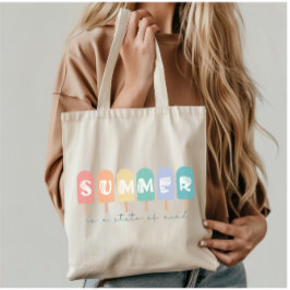 De zomer is een gemoedstoestand - Ice Cream Popsic Tote Bag