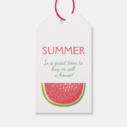 De zomer is een mooie tijd om een huis te verkopen cadeaulabel (Voorkant)