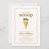 De zomer is het Scoop Ice Cream Baby shower Kaart (Voorkant)