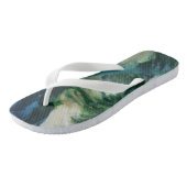 De zomer is hier Custom Volwassen, Brede Straps Teenslippers (Schuin)