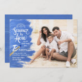 De zomer is hier de Uitnodiging van de Foto (Voorkant / Achterkant)