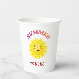 De zomer is hier papieren bekers