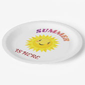 De zomer is hier papieren bordje (Gekanteld)