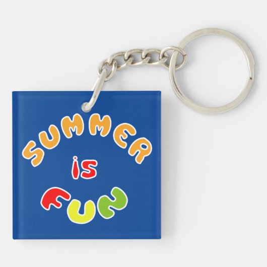 De zomer is leuk sleutelhanger (Achterkant)