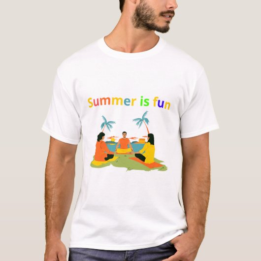 De zomer is leuk t-shirt (Voorkant)