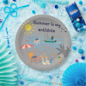 De zomer is mijn tegengif papieren bordje (Feest)