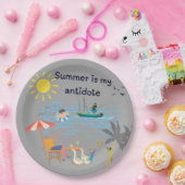 De zomer is mijn tegengif papieren bordje (Feest)