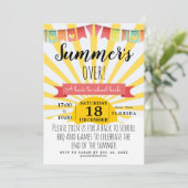 de zomer is voorbij aan schoolfeest : poster uitno kaart (Staand voorkant)