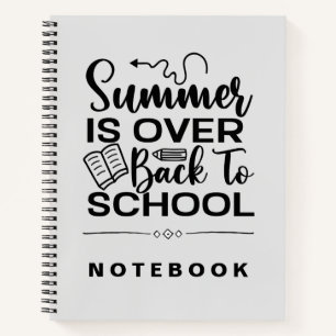 De zomer is voorbij naar school notitieboek