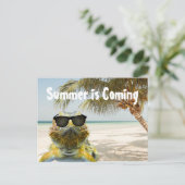 De zomer komt eraan briefkaart (Staand voorkant)