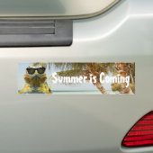 De zomer komt eraan bumpersticker (Op auto)