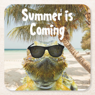 De zomer komt eraan kartonnen onderzetters