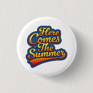De zomer komt eraan ronde button 3,2 cm