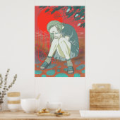 De zomer maakt me blauw afdrukken poster (Keuken)