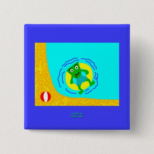 De Zomer van FrankenCheese de Vierkante Button van (Voorkant)