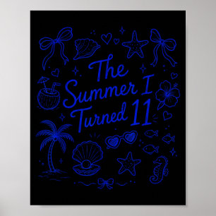 De zomer waarin ik 11 werd Tropische strandverjaar Poster