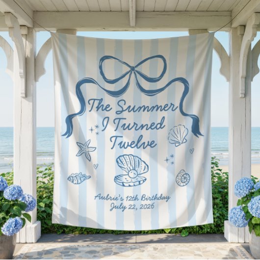 De zomer waarin ik 12 werd Verjaardagsbanner Wandkleed