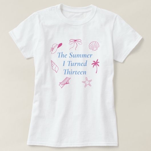 De zomer waarin ik dertien werd Seashells Beach T-shirt (Design voorkant)