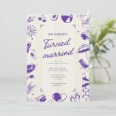 De zomer waarin ik getrouwd ben bruidsdouche kaart (Staand voorkant)