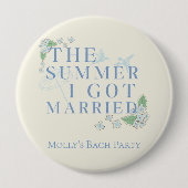 De zomer waarin ik trouwde - kustbruidsmeisje ronde button 4,0 cm (Voorkant)