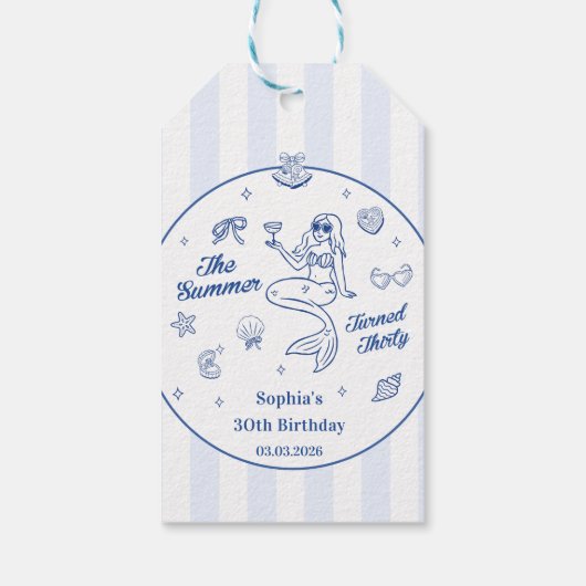 De zomer werd 30 jaar  cadeaulabel (Achterkant)