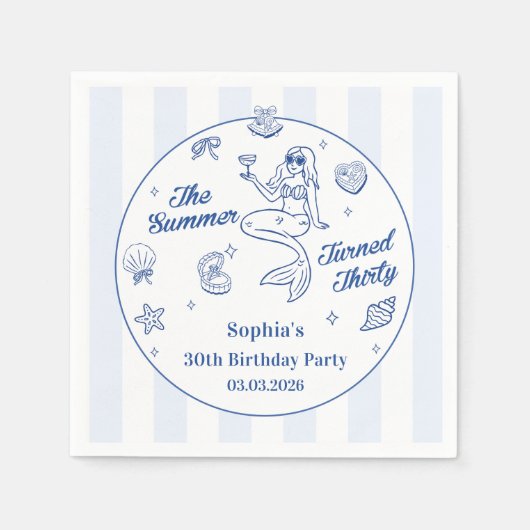 De zomer werd 30 jaar  servet (Voorkant)