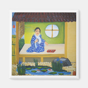 De zomer windbells magneet