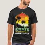 De zomer zal binnenkort eindigen Beach Palm Tree z T-shirt (Voorkant)