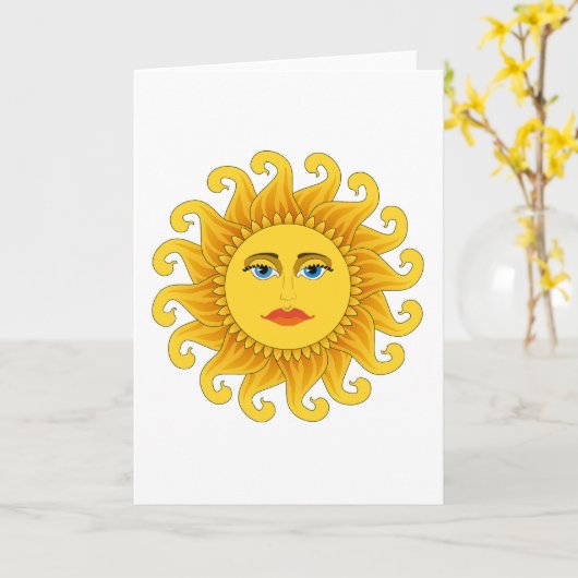 de zomer zonnestilstand kaart (Gele Bloem)