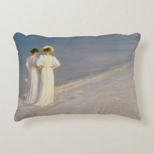 De zomeravond op de zuidkust van Skagen 2 Decoratief Kussen