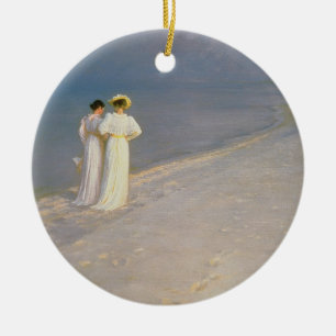 De zomeravond op de zuidkust van Skagen Keramisch Ornament