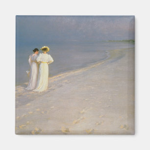 De zomeravond op de zuidkust van Skagen Magneet