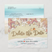 De zomerbus voor het uitstellen van het huwelijk o aankondigingskaart (Voorkant / Achterkant)