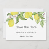 De zomercitroenweddenschap bewaart de datum save the date (Voorkant)