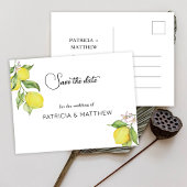 De zomercitroenweddenschap bewaart de datum uitnodiging briefkaart