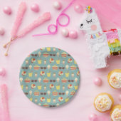 De zomerdag van de Beach van Retro Papieren Bordje (Feest)