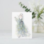 De zomerdress briefkaart (Staand voorkant)